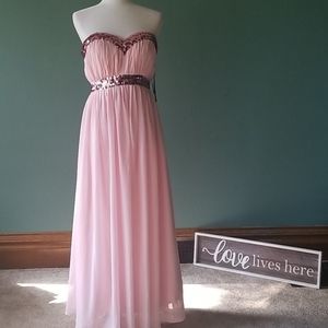 Kiss Light Pink Formal Gown with Sequins
